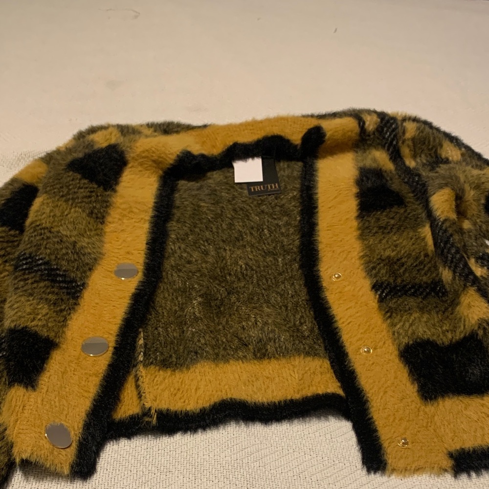 Truth Women' Striped Yellow and Black Jacket